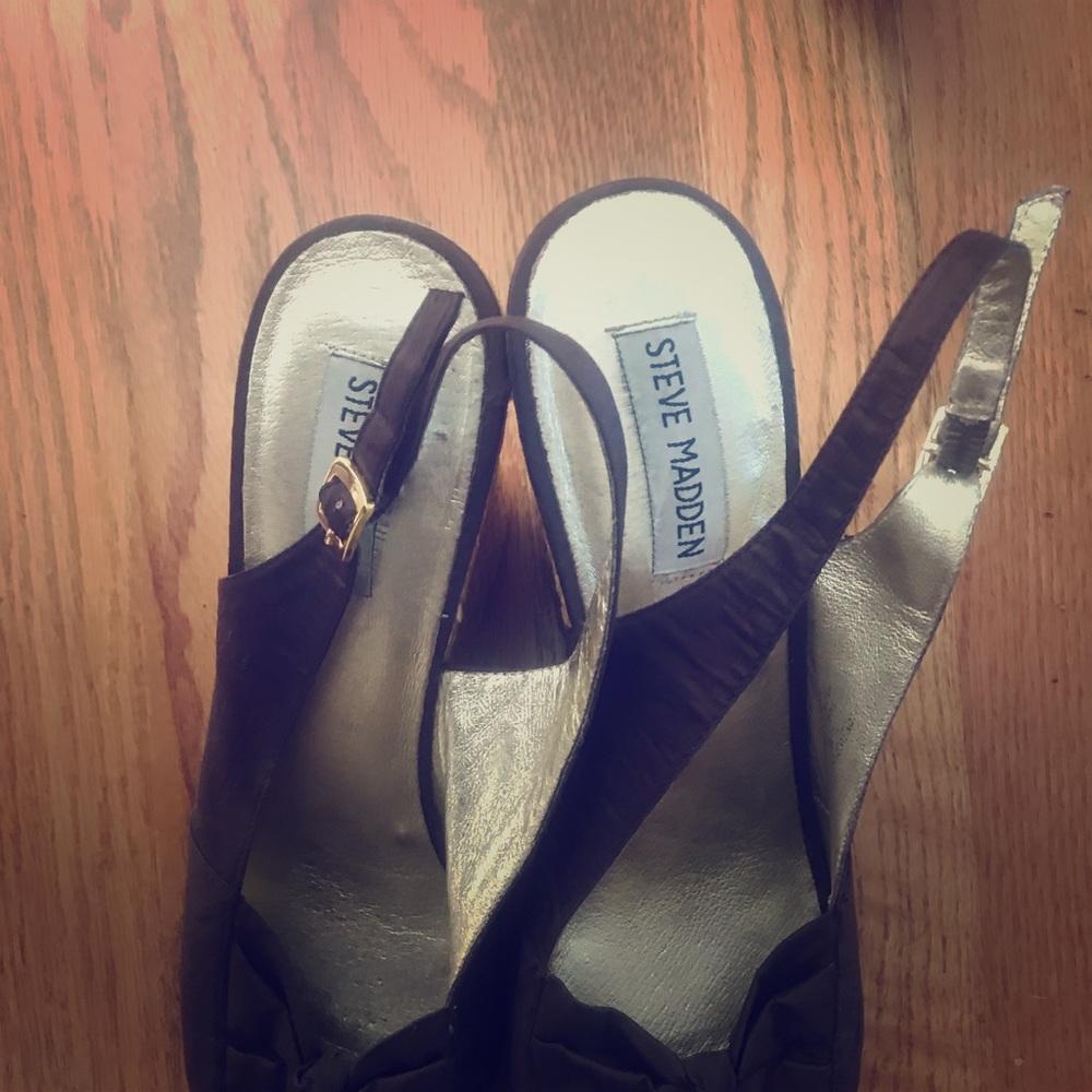 Steve Madden Brown Slingbacks, Size 9